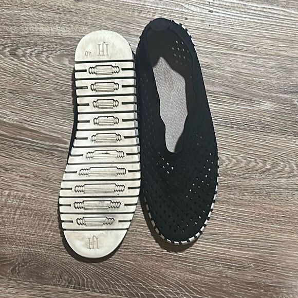 Ilse Jacobsen black tulip laser cut slip on shoes 40 9 - Picture 5 of 8